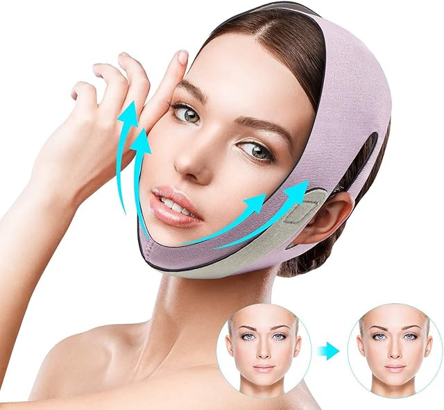 Facial Slimming Belt V Line Lifting Chin Strap Anti Wrinkle Belt Face Line Belt for Women Keep Young Chin Cheek Slim Lift Up