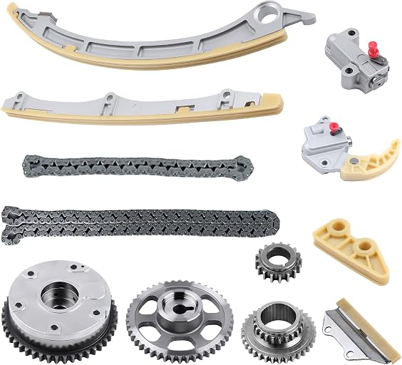Autoexact 14510R40A01 Engine Timing Chain Kit w/Camshaft Adjuster & VVT Gear, Timing Chain Set Replacement Part Fit for 2008-2015 2.4L Honda Accord Crosstour CR-V (ASIN B0FL27N8ZQ), rank #4 by monthly sales volume for 'Timing Chain Kit' on Amazon