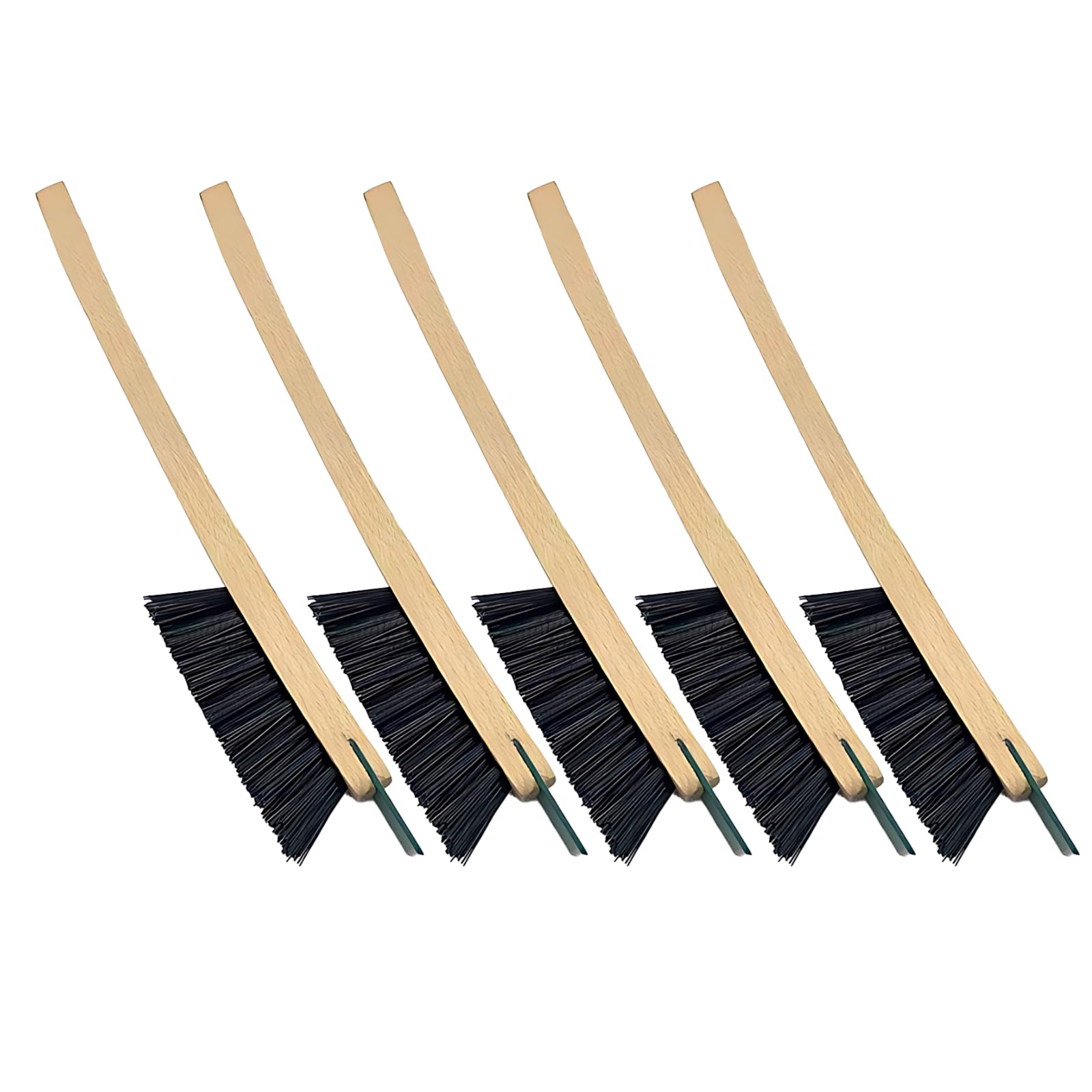 5 cepillos rascadores de cerdas rígidas, cepillo de piso con mango de madera para lechada de azulejos y esquinas, cepillo de limpieza de cabeza angular para cocina, baño
