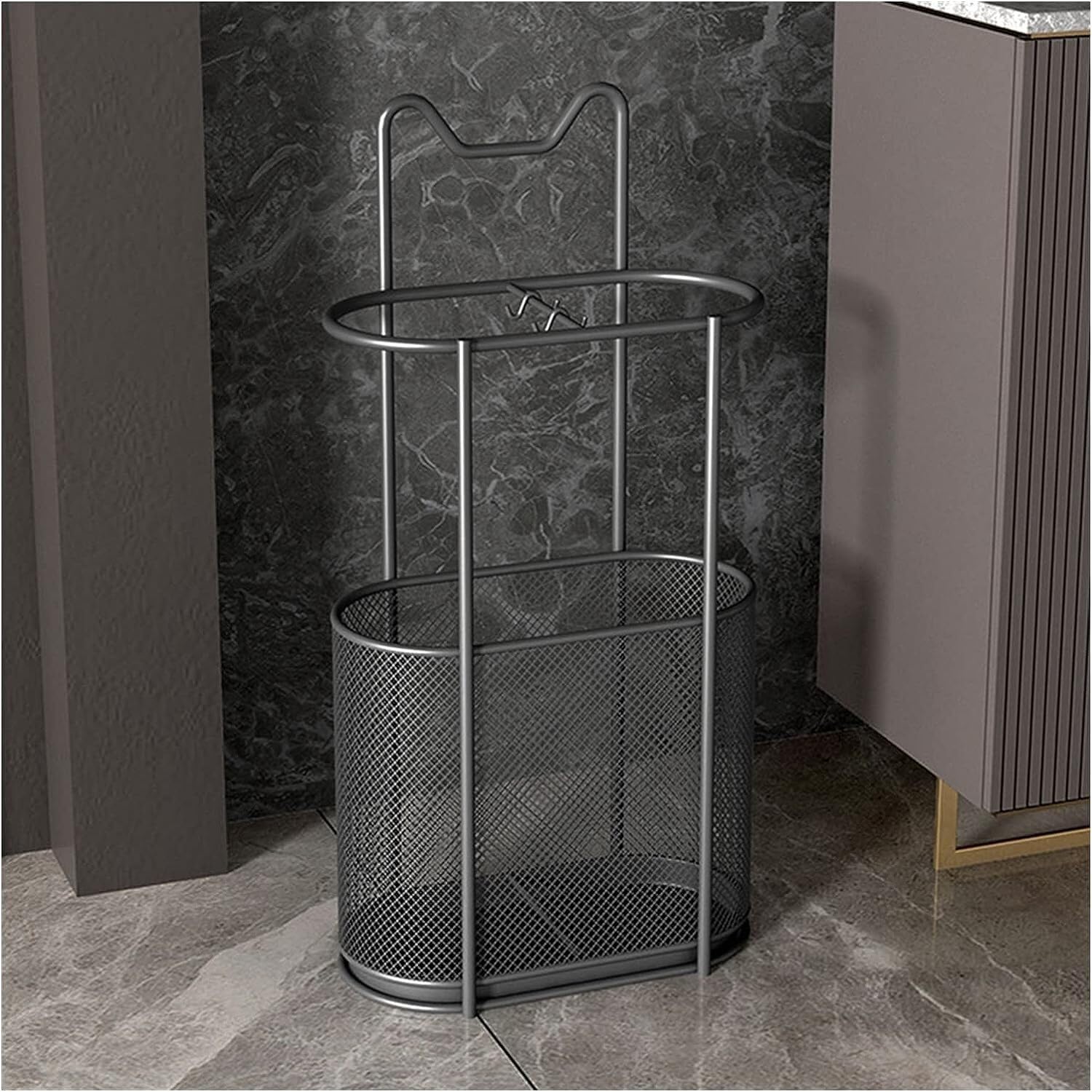 GHHVFEC Elegant Black Indoor Umbrella Stand - Family Entryway Decor, Stylish Hallway Umbrella Holder, Cane Rack nizer for Home & Office, Space-Saving Design