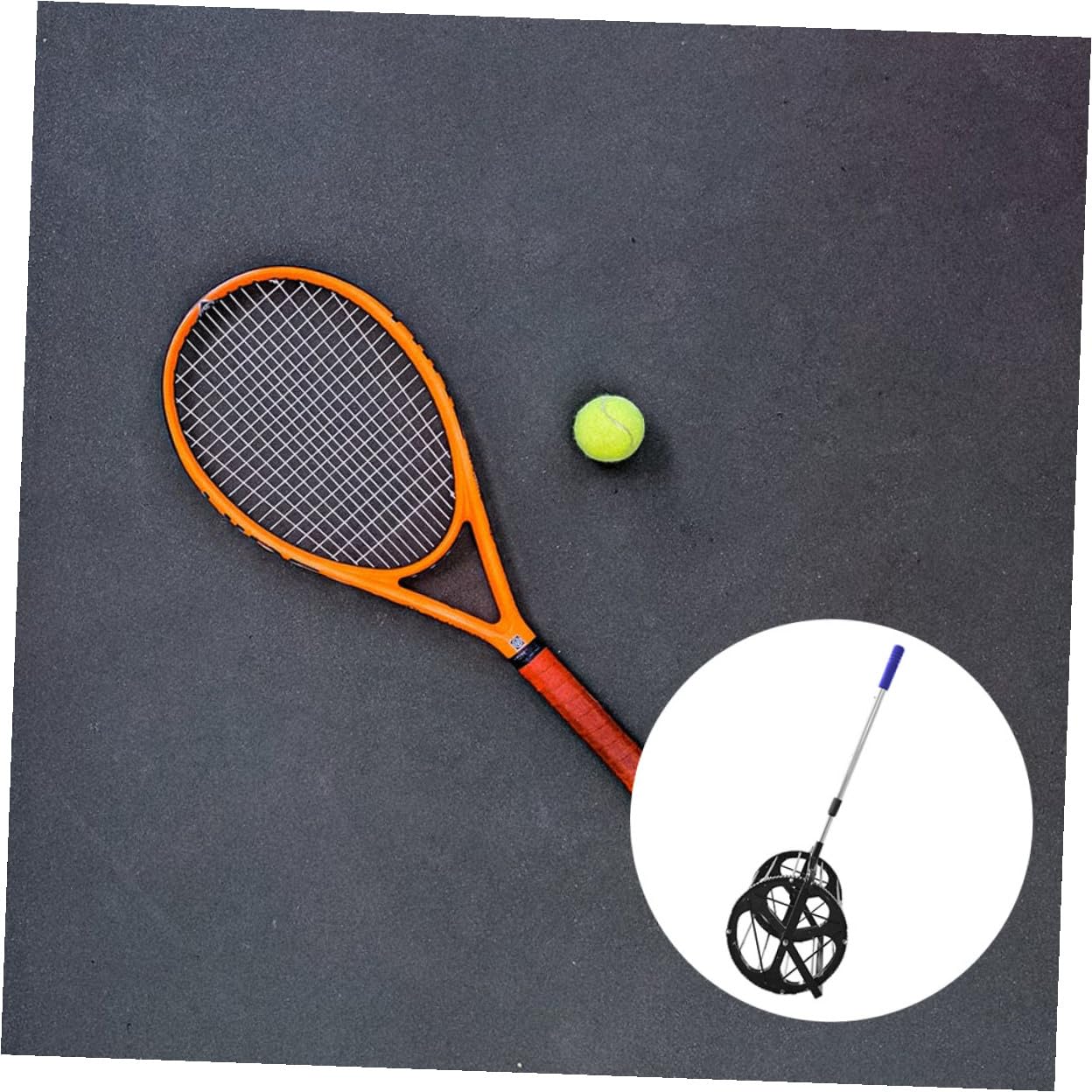 Raccoglipalle da Tennis Regolabile, capacità 55 Palline, Raccolta | Nailon e Metallo, Rotelle Fluide, Leggero e Portatile, per Tornei e Allenamento