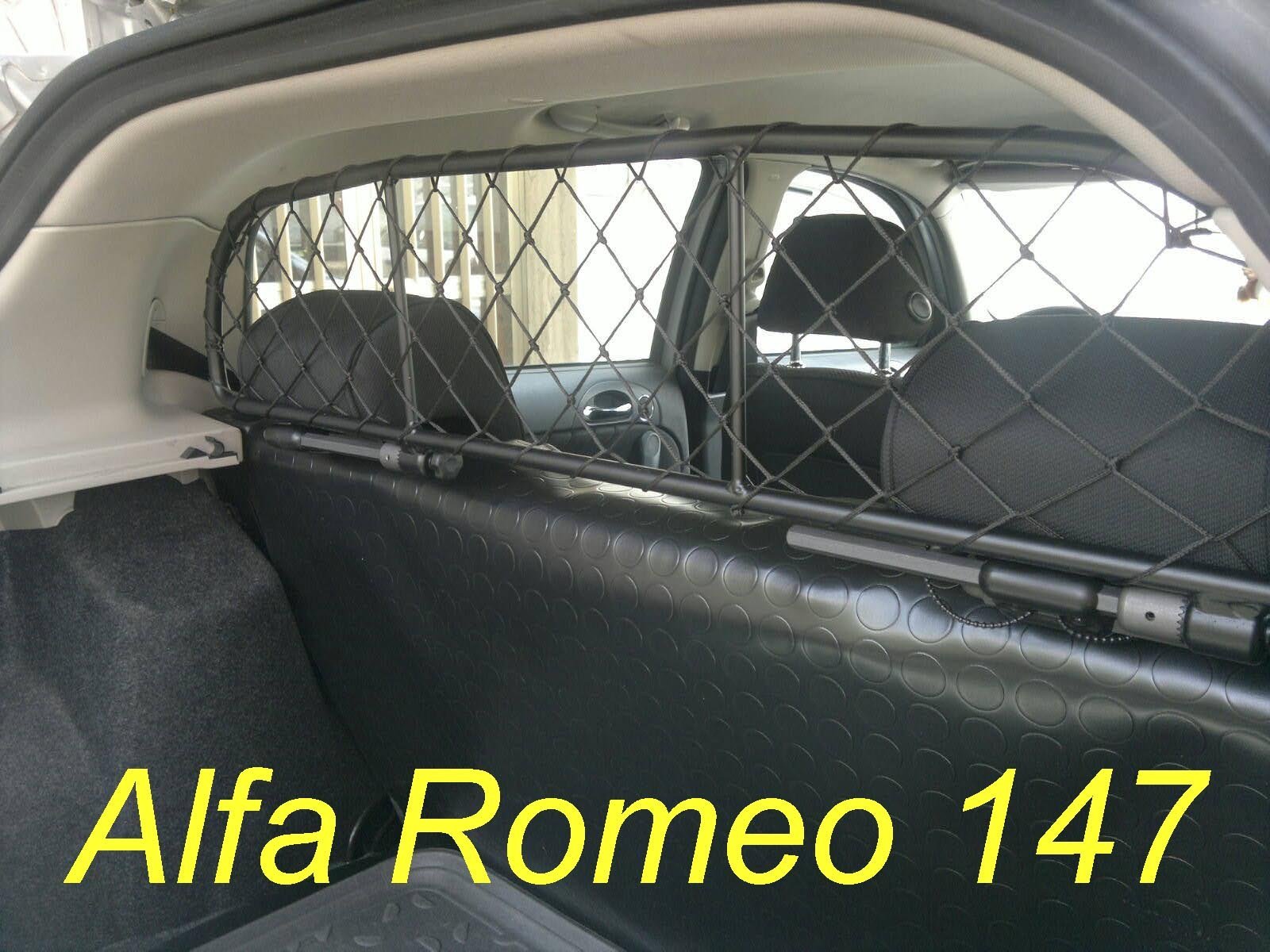 ERGOTECH Divisorio Griglia Rete Divisoria per Alfa Romeo 147, RDA65-XXS, per Trasporto Cani e Bagagli