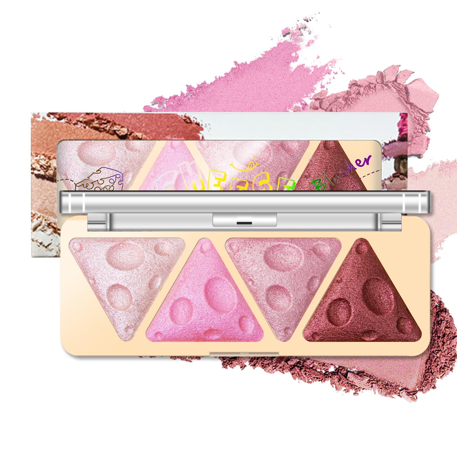 Sponsored Ad – NALACAL Pink Baked Blush Palette for Cheeks Makeup, 4 Colors Shimmer Facial Blush for Natural Glowing Finish Lasting Lightweight Matte Natural Cream Powder Easy To Blend Contour Highlighter Blusher