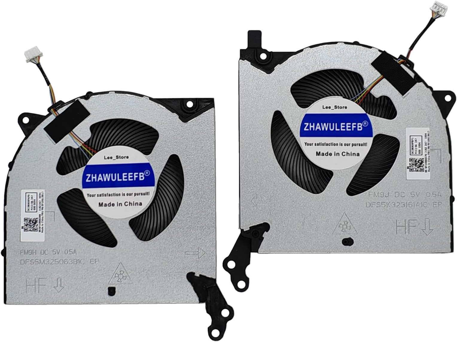 ZHAWULEEFB Replacement New Laptop CPU+GPU Cooling Fan for Lenovo Legion 5-15IMH05H R7000 Y7000 (2020) Y550-15E DC28000FCF2 FM9J DFS5K323161A1C FM9H DFS5M325063B1C DC28000FAF0 DC 5V 0.5A Fan