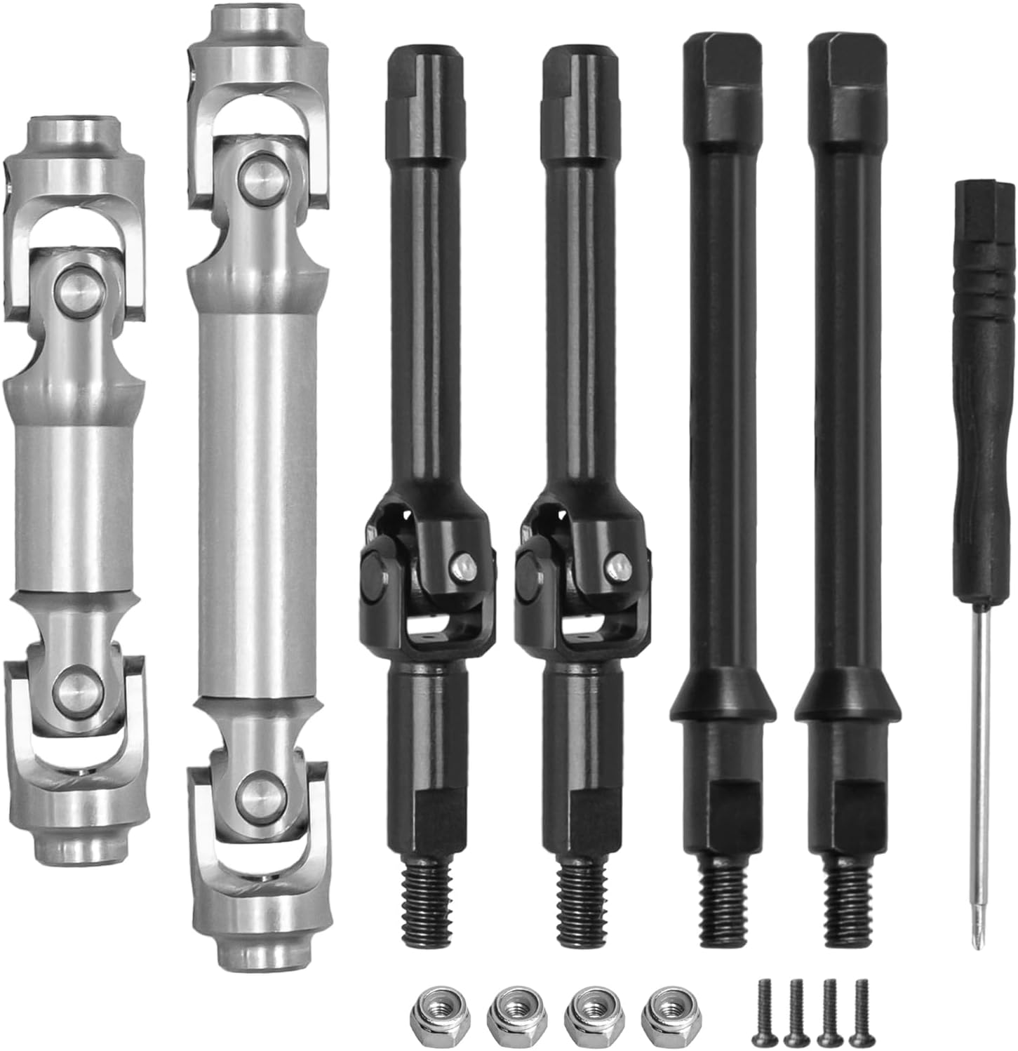 LRFHL SCX30 Drive Shaft Steel CVD Driveshaft Front Rear RC Drive Shafts Upgrade Parts for 1/30 Axial SCX30 Jeep RC Crawler Car