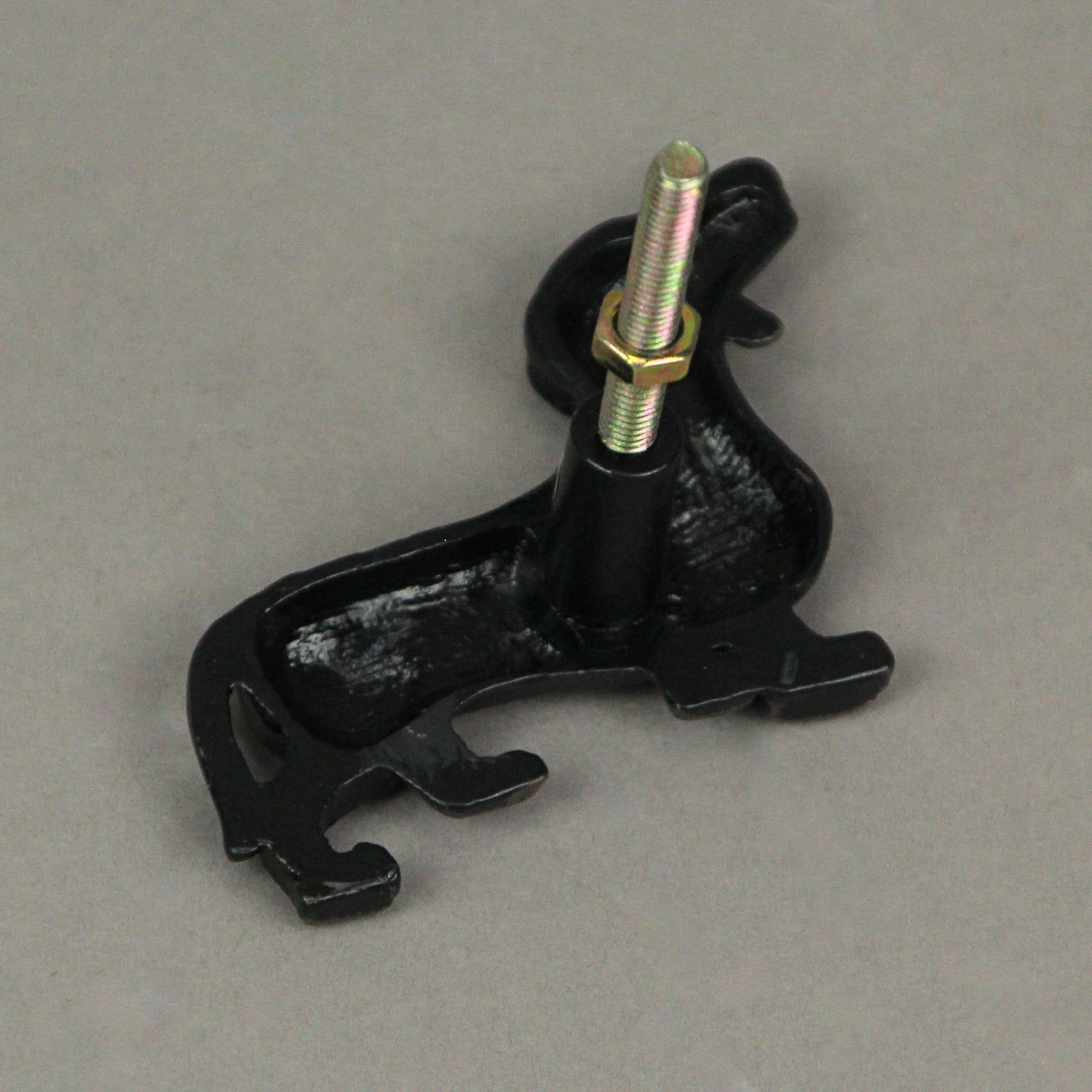 Upper Deck Schubladengriffe, Dackel, Gusseisen, 7,6 cm, Schwarz, 6 Stück | Emaille-Finish, Einschraubmontage mit Montagematerial, 5,1 cm hoch x 6,3 cm tief