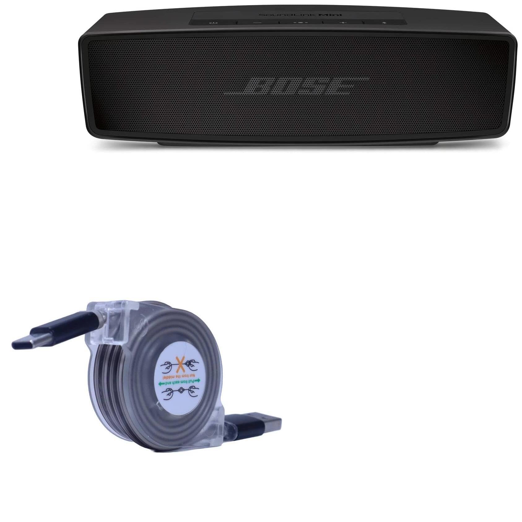 BoxWave Cable Compatible with Bose SoundLink Mini II - miniSync - USB-A to USB Type-C, Retractable Cable 5 Pre-Set Lengths Avoid Tangles