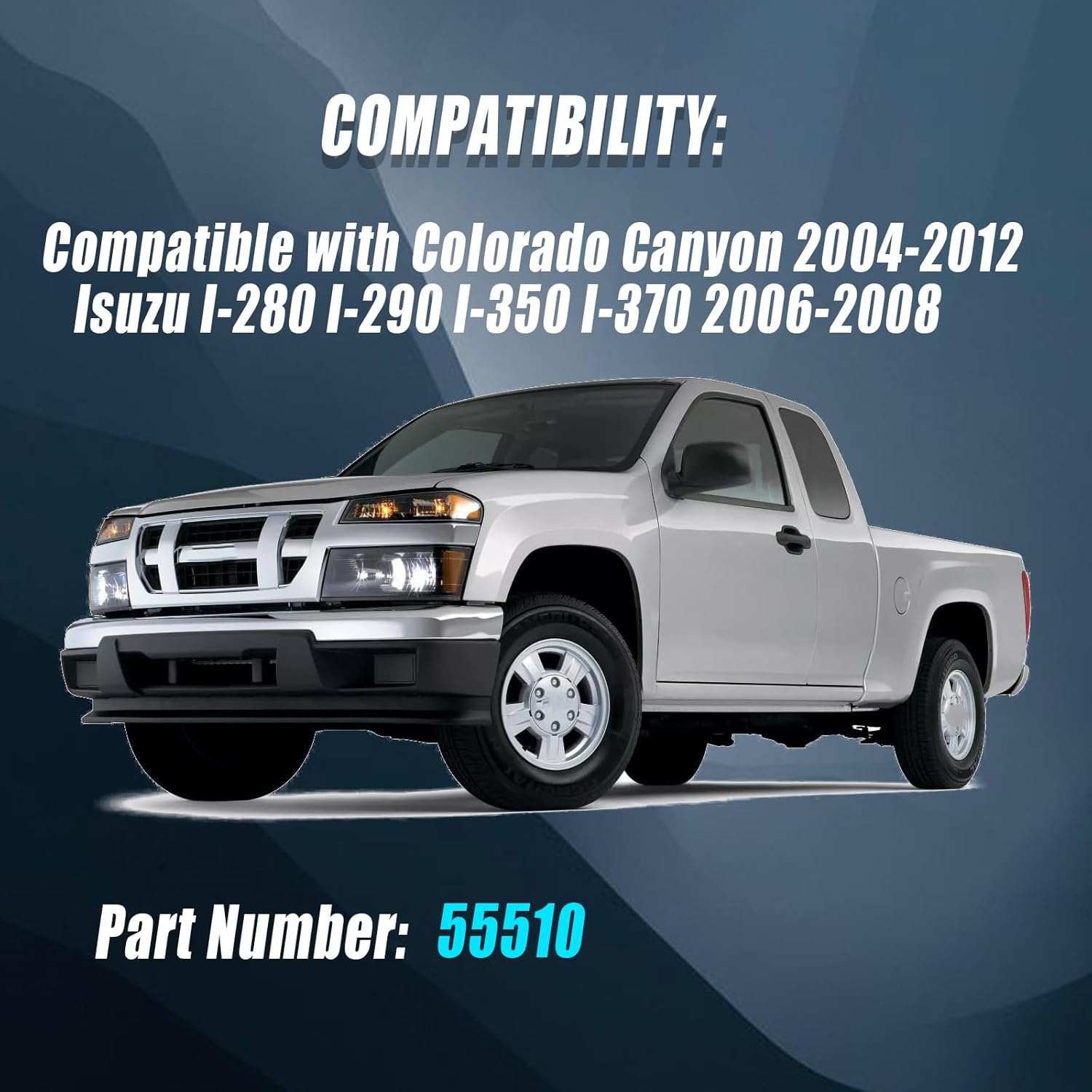 55510 4 Pin Trailer Wiring Harness Flat Output Compatible with Colorado Canyon 2004-2012 Isuzu I-280 I-290 I-350 I-370 2006-2008, 4 Way Connector Towing Hitch Trailer Wire