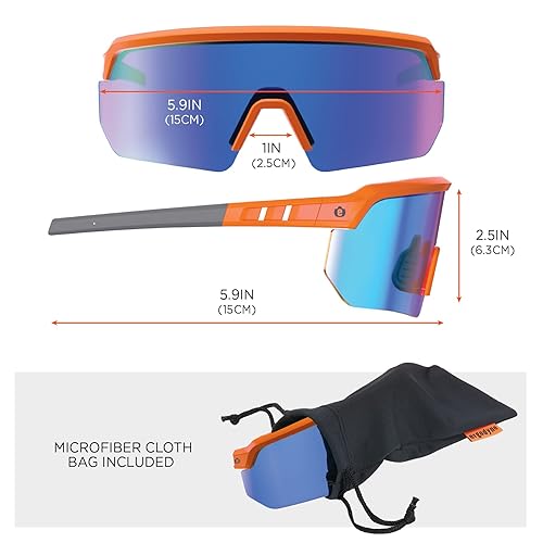 Miniatura 8 de Ergodyne Skullerz AEGIR - Gafas de sol de seguridad antiarañazos, antivaho y ANSI z87.1