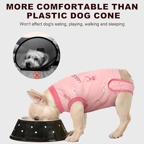 Miniatura 9 de IDOMIK Traje de recuperación para perros después de la cirugía, traje de recuperación de cirugía transpirable para perros machos hembras, gatos,