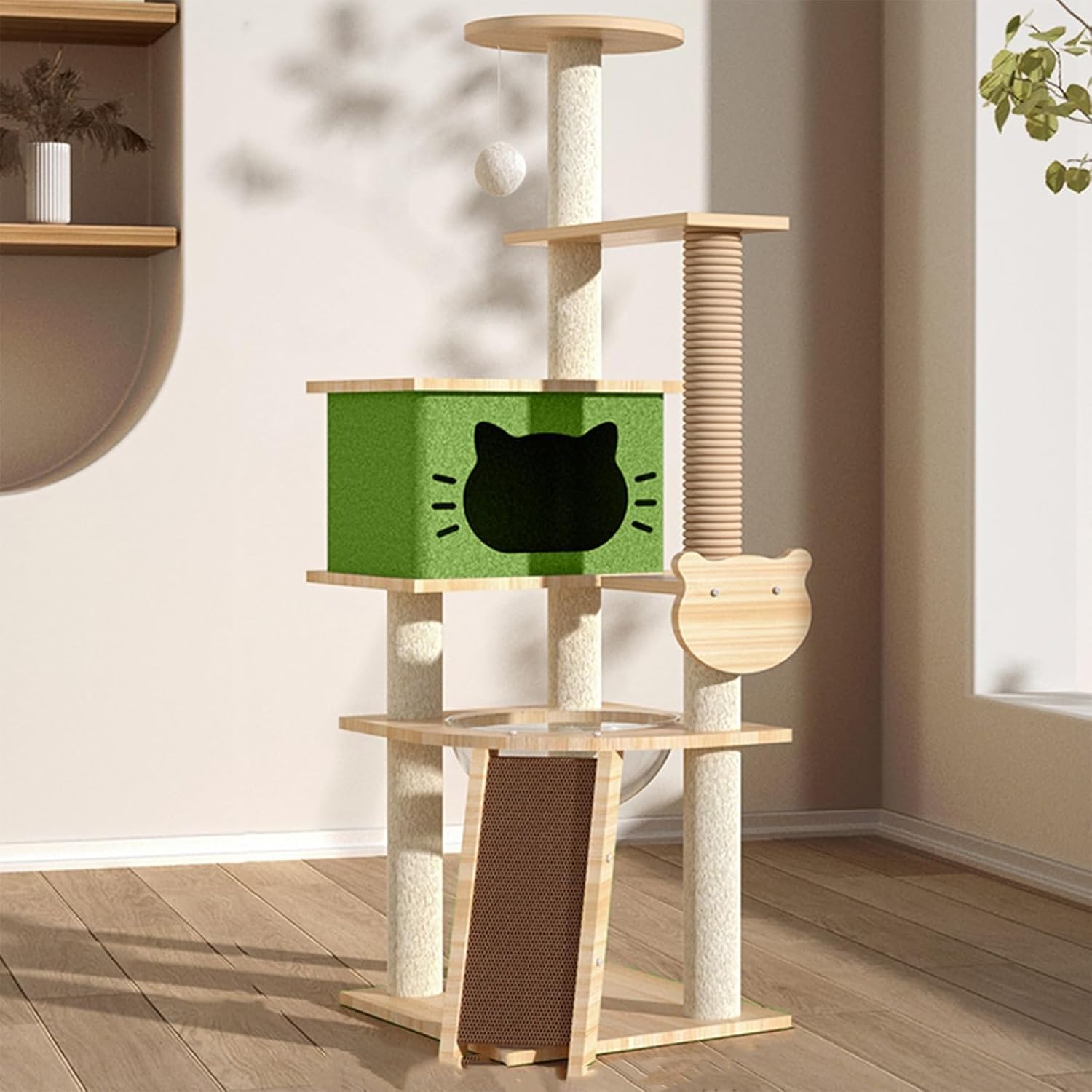 Indoor Simulation Tree for Cat with Large Family Climbing Frame