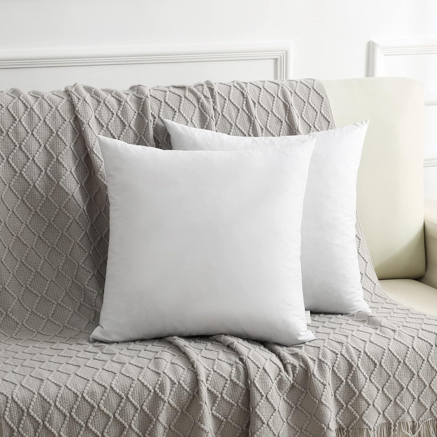 StylizShades Microfiber Pillow Filler 16x16 Inch | Cushion Insert 40x40 cm, Set of 2 (SS-018 * 2)