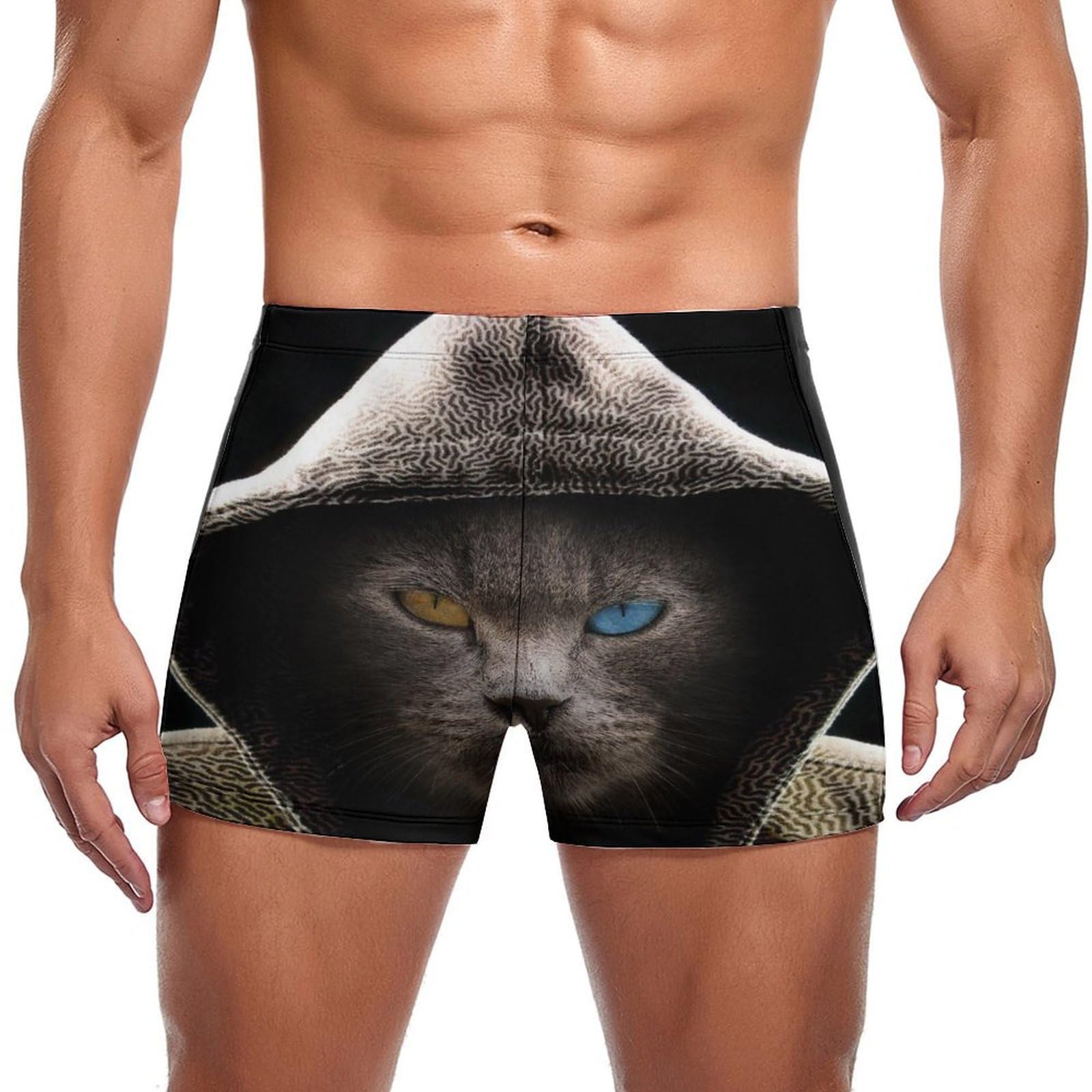 Swimming trunks homme maillot de bain imprimé chat original