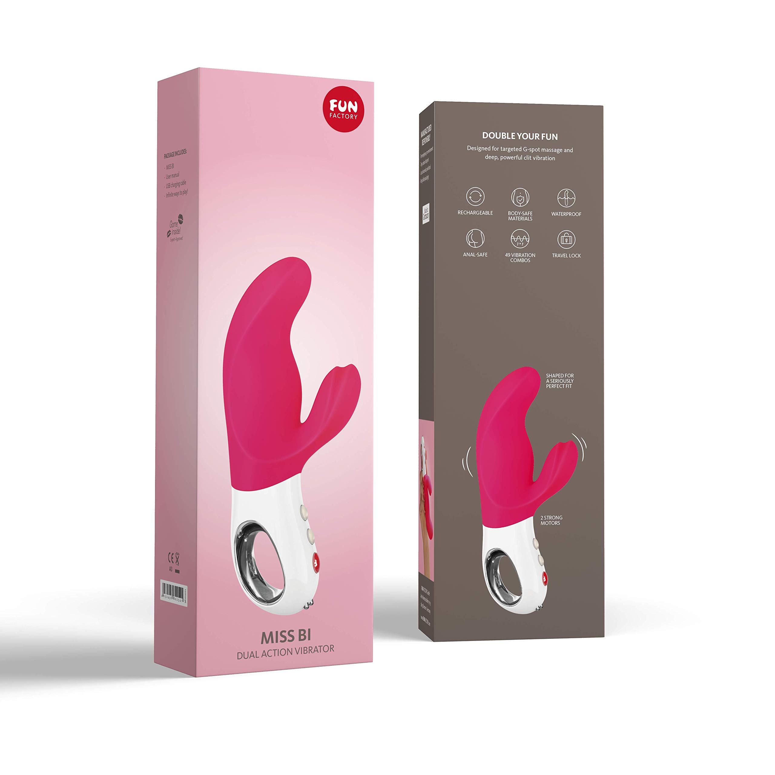 Amazon.com: FUN FACTORY Adult Toys | G5 Series Silicone Dildo Rechargeable  Vibrator | Luxury Sex Toys for Women and Sex Toys for Men (Miss BI Pink) :  Health & Household