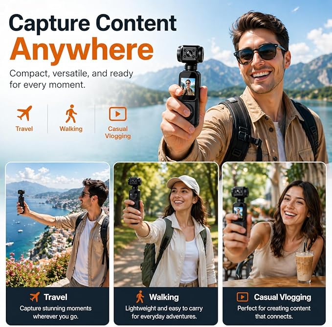 Acuvar 2KPOCKETSC Cámara 4K WiFi miniatura 4