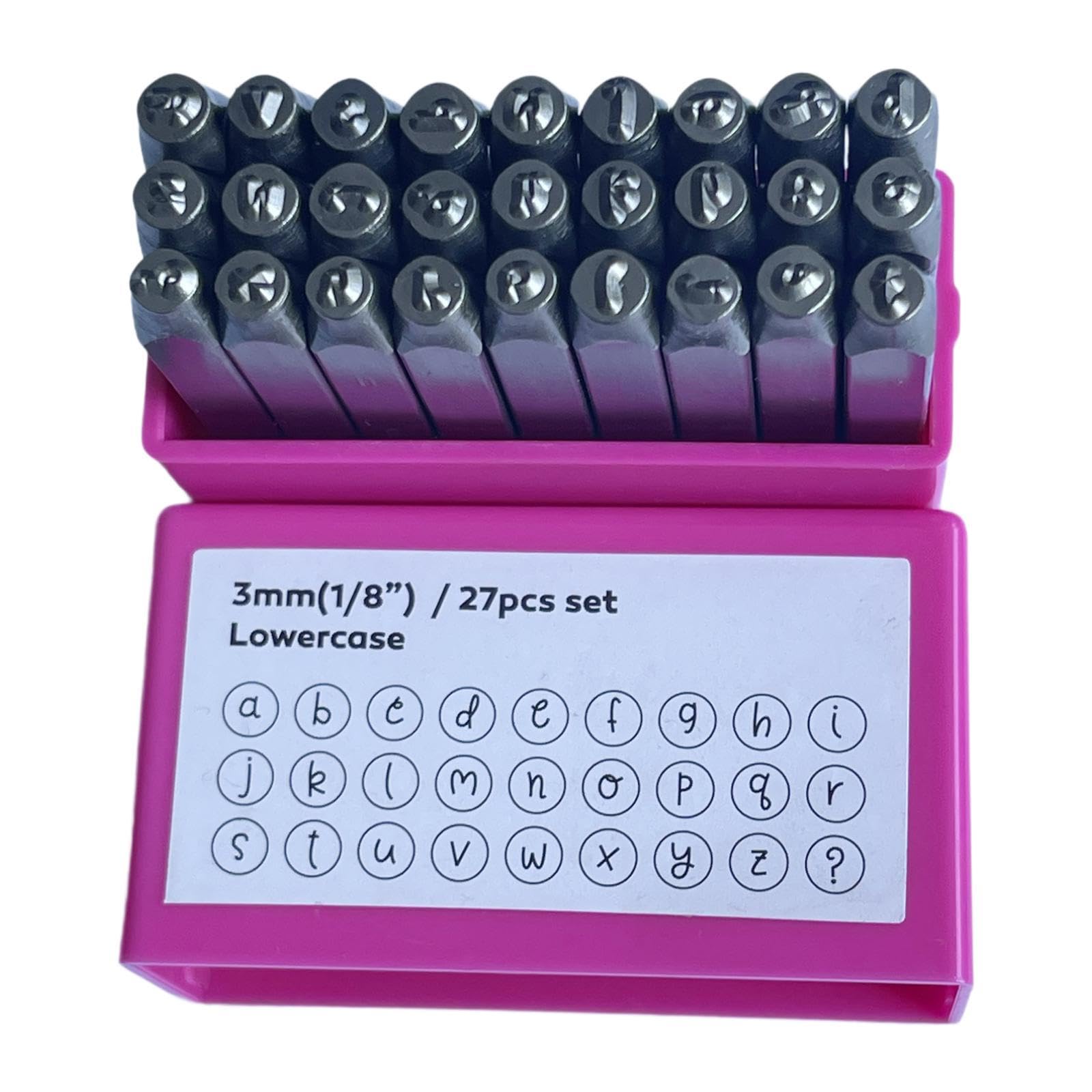 Enakshi® Metal Stamping Set Portale Lightweight Steel Stamps for Wood Leather Jewelry Pink Lowercase|Crafts | Stamping & Embossing | Stamps-image-23