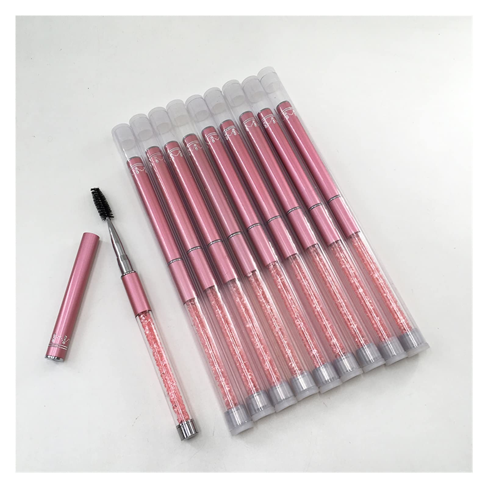 Genérico yaoqijie Cepillos de pestañas de Maquillaje al por Mayor 10 Colores Crystal Rhinestone Handle Lash Mascara Brushes Lasting (Handle Color : Style9)