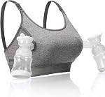 Momcozy Pumping Bra Les mains libres, 2-in-1 Pompes & Soutien-gorge de soins infirmiers confortable & Ajustable pour Medela, Lansinoh XS-XXL