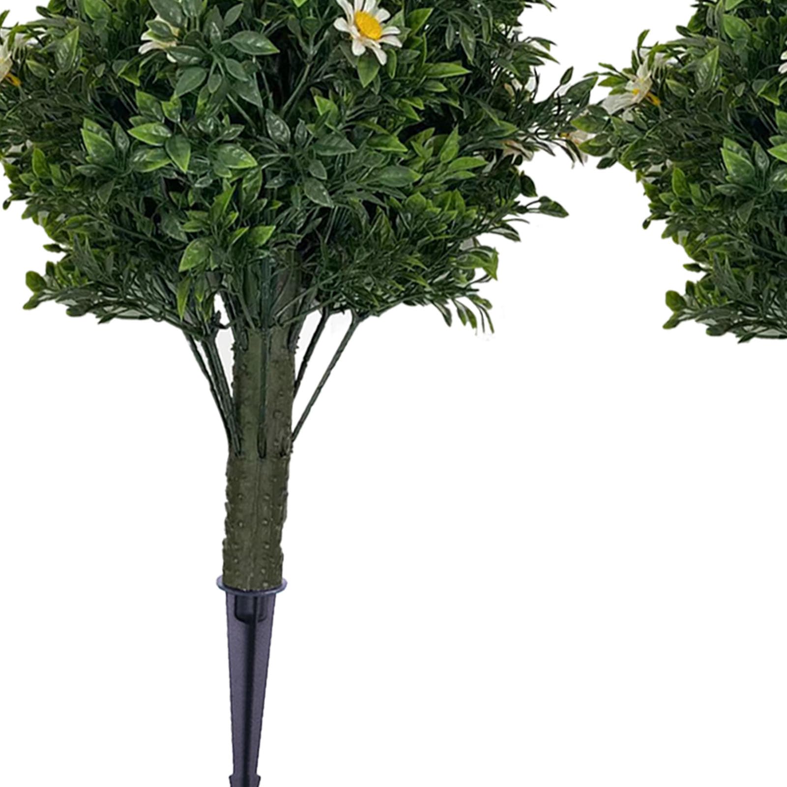 Sztuczne Topiary Kulkowe, 19,69-calowe Sztuczne Krzewy Zielone, Rośliny, Naziemne Kolce Krzewy z Wzorem Zieleni, Idealne do Ogrodu, Podwórka, Werandy i Patio
