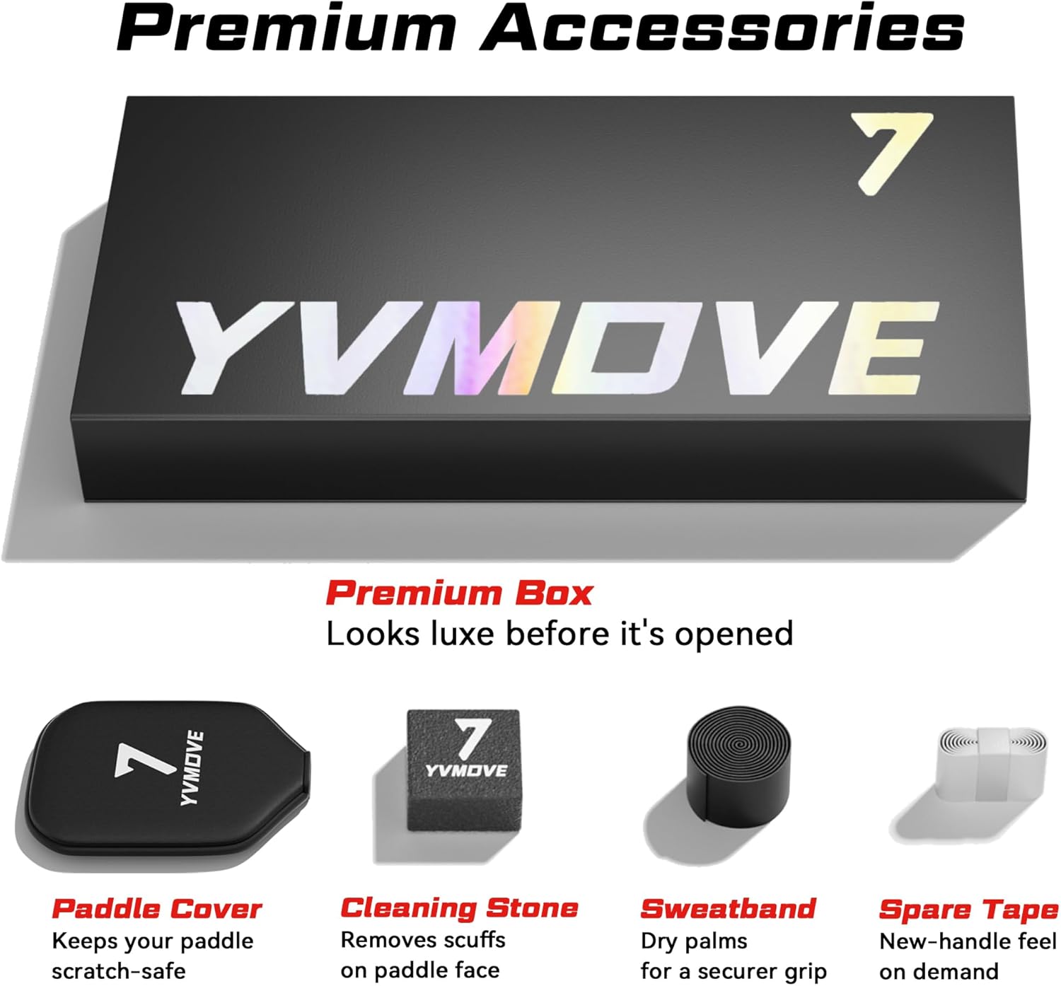 Pickleball Paddles for Advanced Players | Control & Power | Ti-Carbon Hybrid Face | V-Sonic IV Kinetic Core 16MM | Large Sweet Spot | Mid-Weight | Extended Grip | USAPA Approved - Image 9