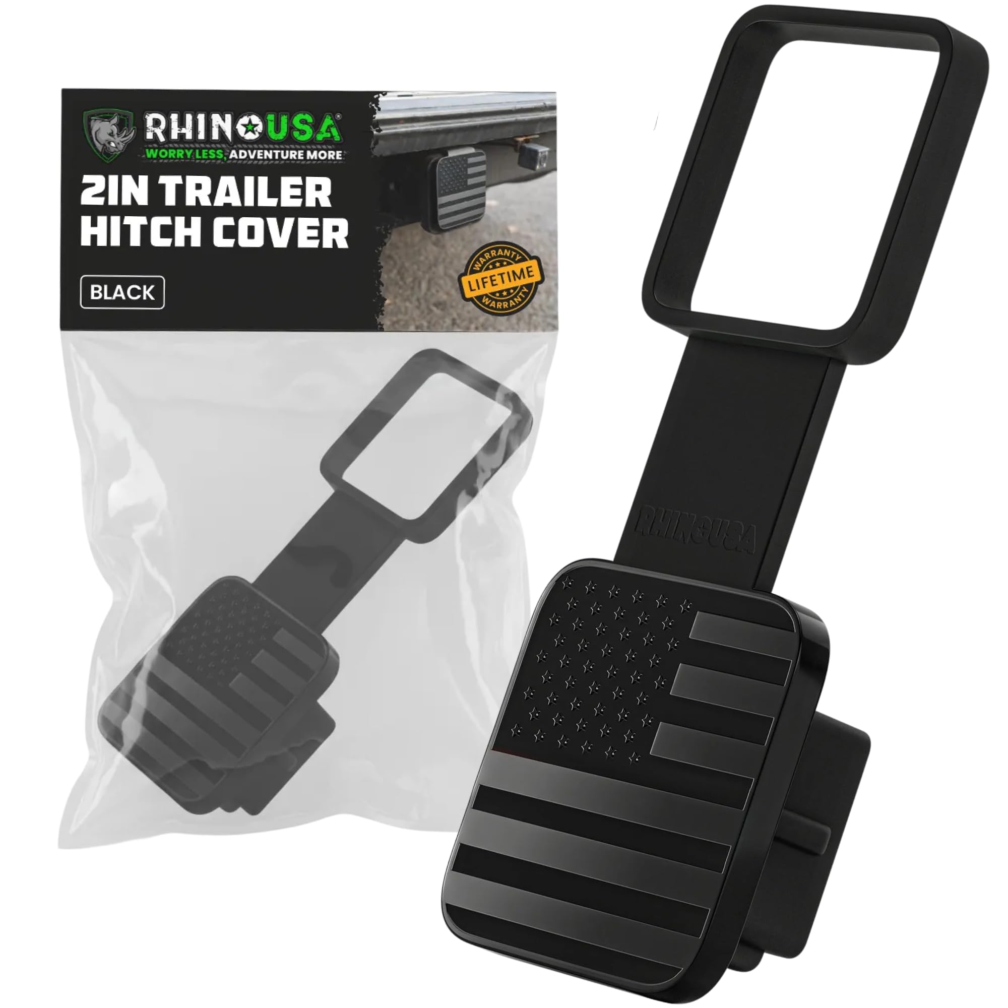 Rhino USA American Flag Trailer Hitch Cover