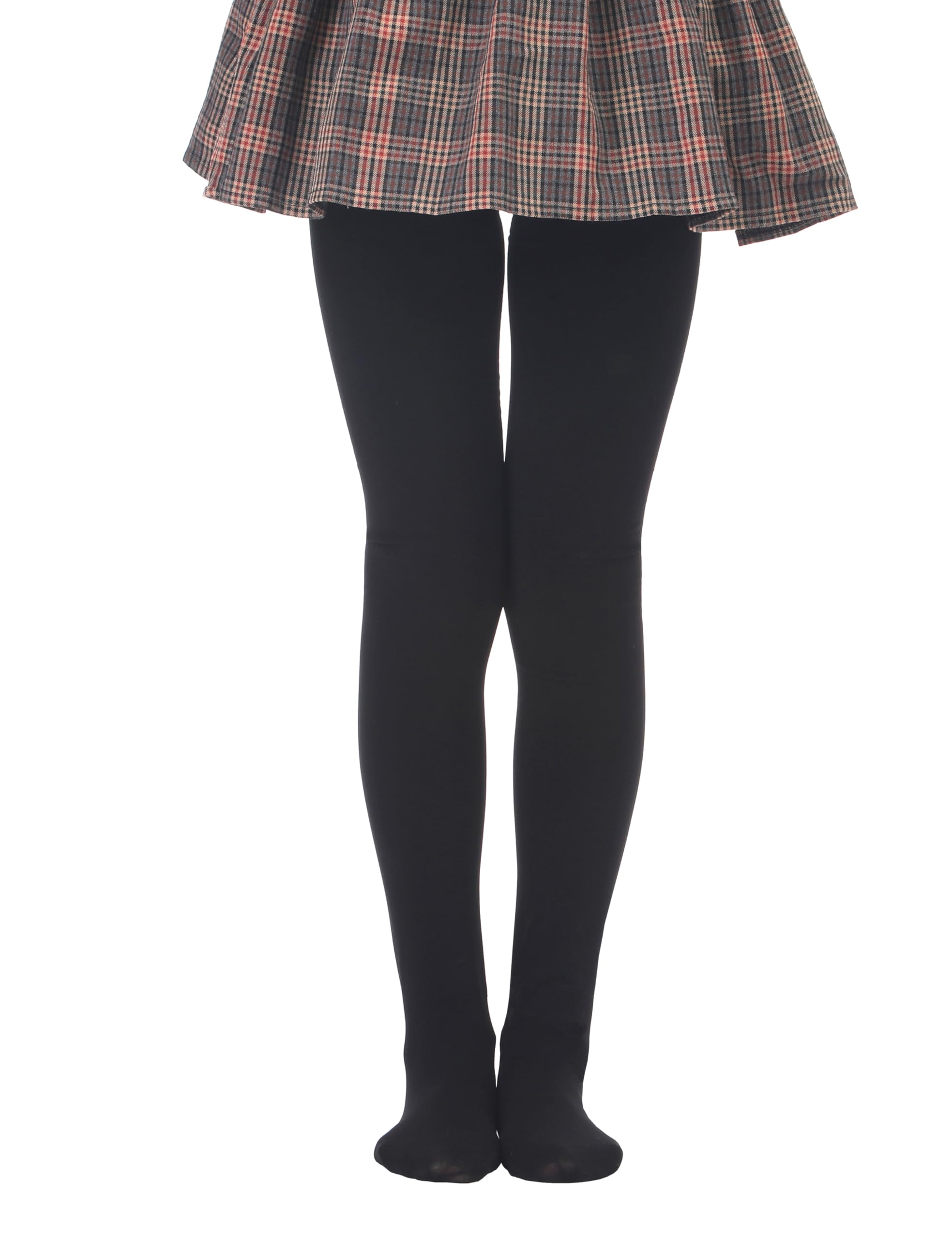 EVERSWE Girls' Winter Fleece Lined Tights, Girls' Opaque Thermal Tights
