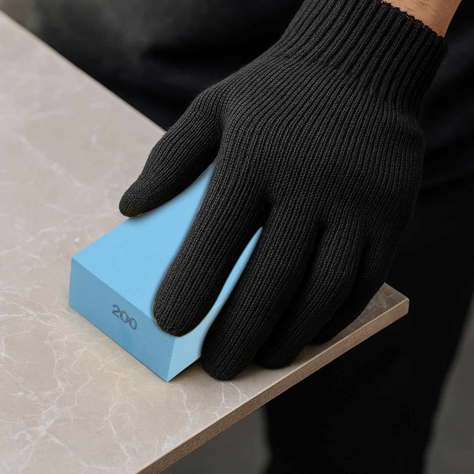 4 cuscinetti per lucidatura a mano, per piastrelle, 60/100/200/400, blocco abrasivo a mano, per piastrelle in ceramica, vetro, granito, marmo, ceramica