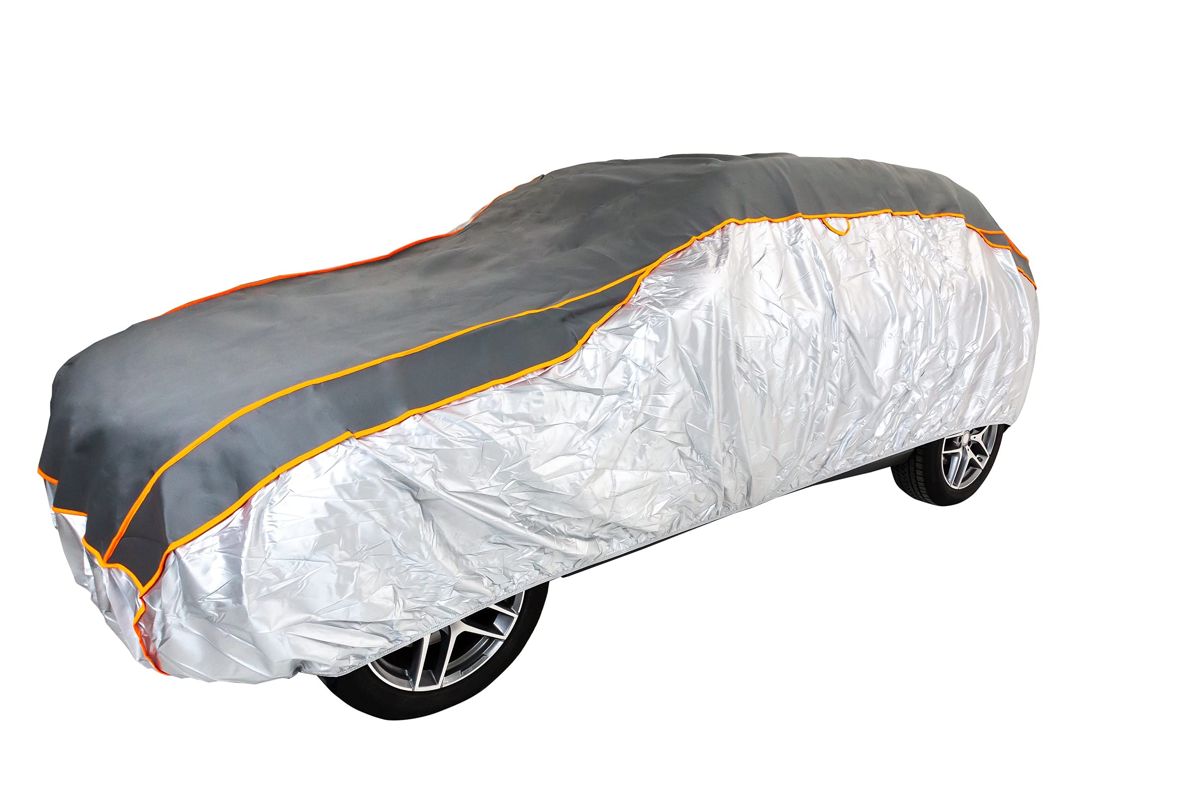 AROBA EVOII Hagelschutz Autoabdeckung (Größe L) - Wetterfeste Hagelschutzplane für PKW mit verstärktem Schaumstoffschutz - Hagelschutzdecke, Hagelschutzgarage, Vollgarage