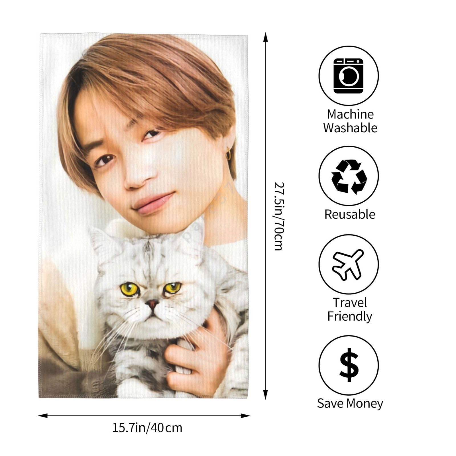 Amazon.co.jp: 写真 菊池風磨速乾タオル 肌にやさしいタオル スポーツ