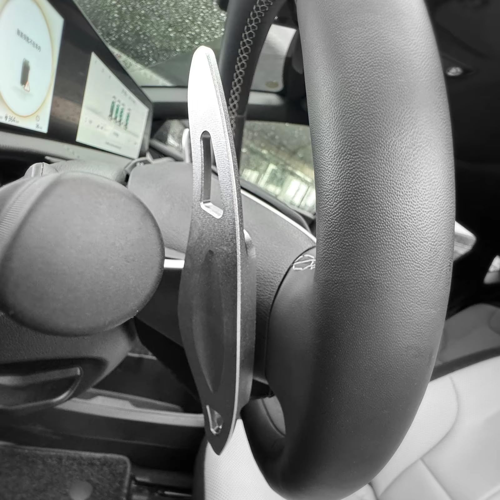 Fissi Compatibile Con KIA Per EV6 2022 2023 2024 2 Pezzi Alluminio Argento Cambio Volante Paddle Shifter Estensione Accessori Auto