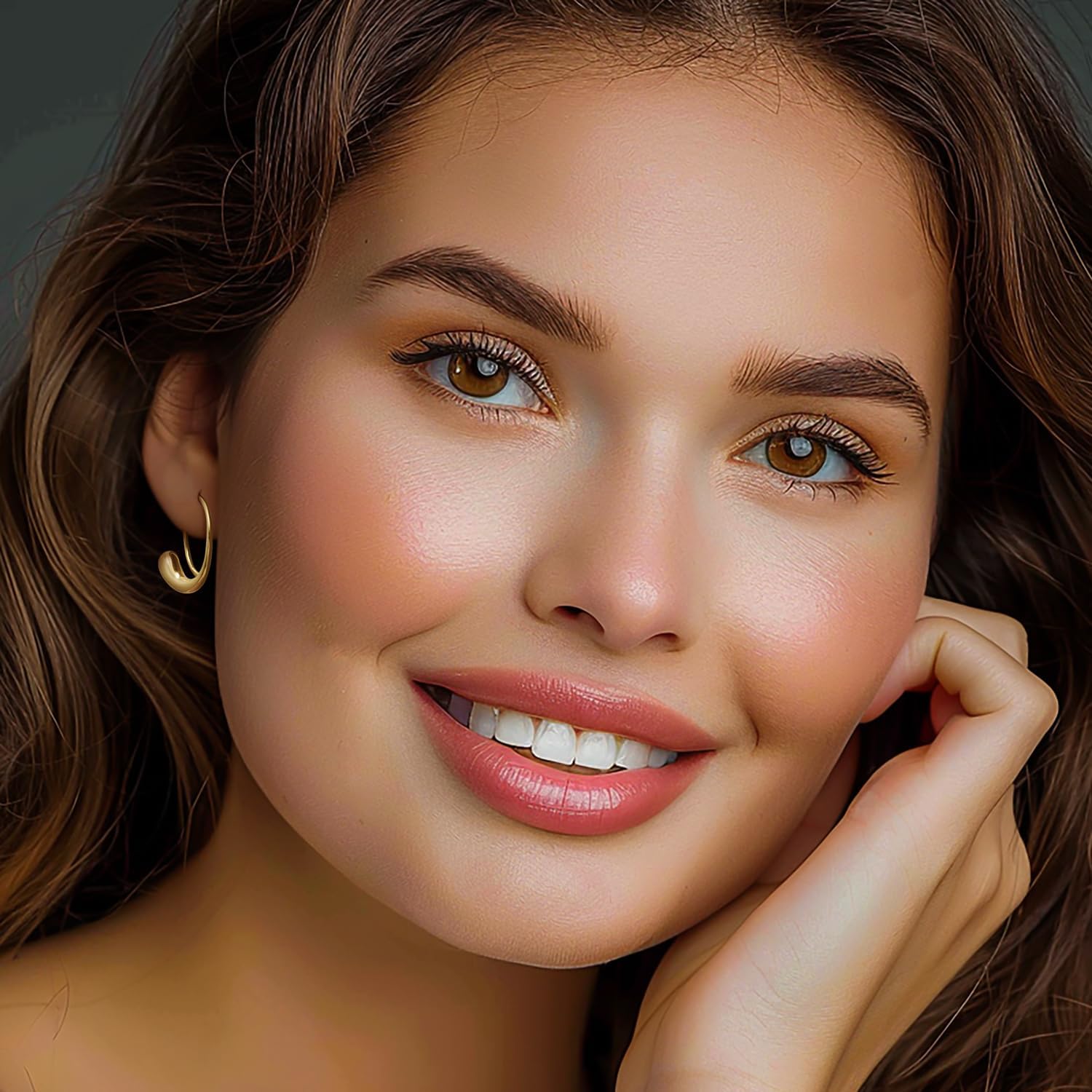 Gold Earrings for Women 14K Gold Hoop Earrings for Women Hoop Earring for Womens Hoops Highly Creative Twisted Line Design Simple Unique Hoops Earring for Womens - Image 7