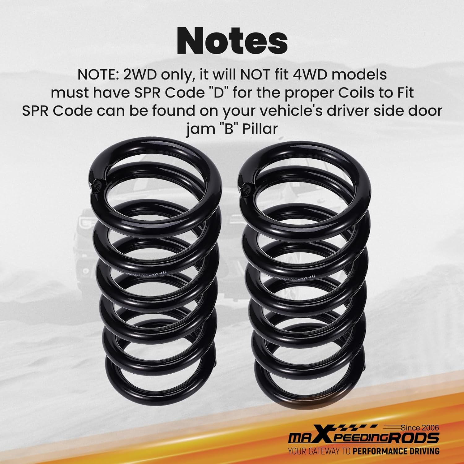 maXpedingrods 2-3” Front Lowering Springs for Ford Ranger 2WD 1998-2015, Drop Coils Kit