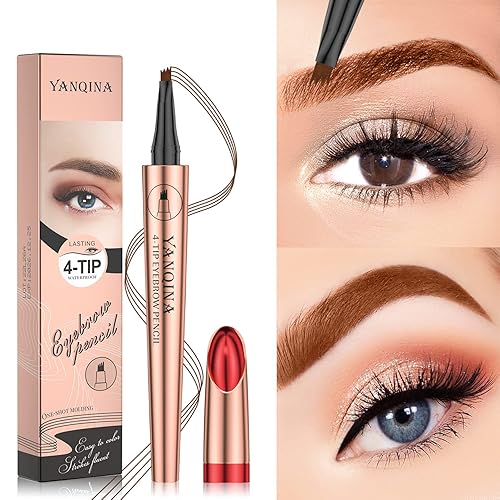 Miniatura 3 de Anifer Lápiz de cejas marrón oscuro de Microblading líquido. - Resistente al agua, de larga duración, natural, pluma de cejas con punta de horquilla
