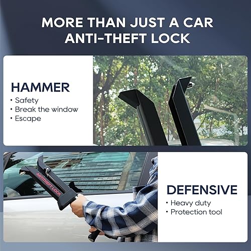 Miniatura 6 de Cerradura de pedal de freno, bloqueo de embrague antirrobo para automóvil, cerraduras de freno retráctiles de vehículos resistentes para SUV,