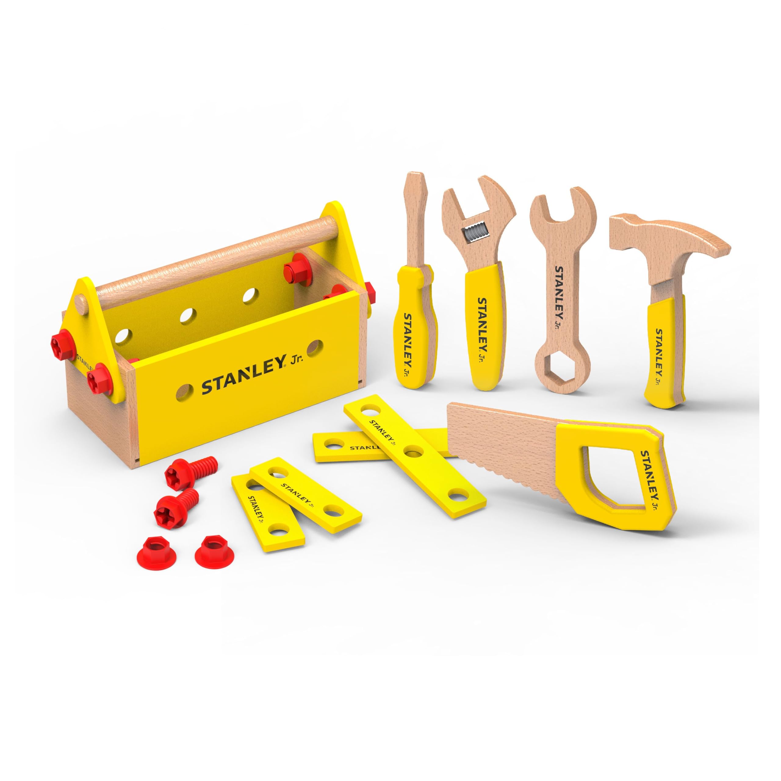 Boîte à outils en bois Stanley Jr. SWRP004-SY au design robuste et durable