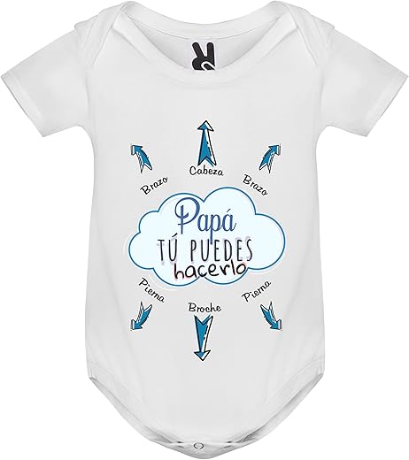 QCM PRODUTOS PERSONALIZADOS Body bebé | Especial regalo para Papá | Regalo original para el día del padre