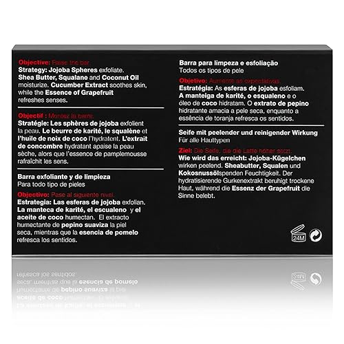 Miniatura 6 de Anthony Jabón exfoliante en barra de jabón para hombre aroma a pomelo, contiene extracto de pepino, jojoba, manteca de karité, escualano y aceites