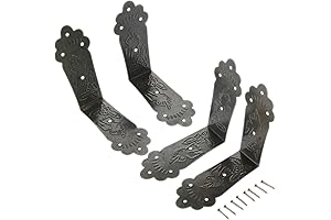 Dophee Vintage Metal Decorative Corner Protector Chest Case Box Hardware