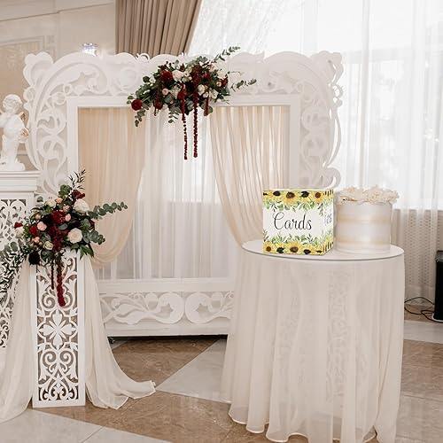 Miniatura 10 de Caja de tarjetas con diseño floral de rosas, regalo o caja de dinero, suministros de recuerdo de fiesta, caja de recepción de tarjetas de rosa azul