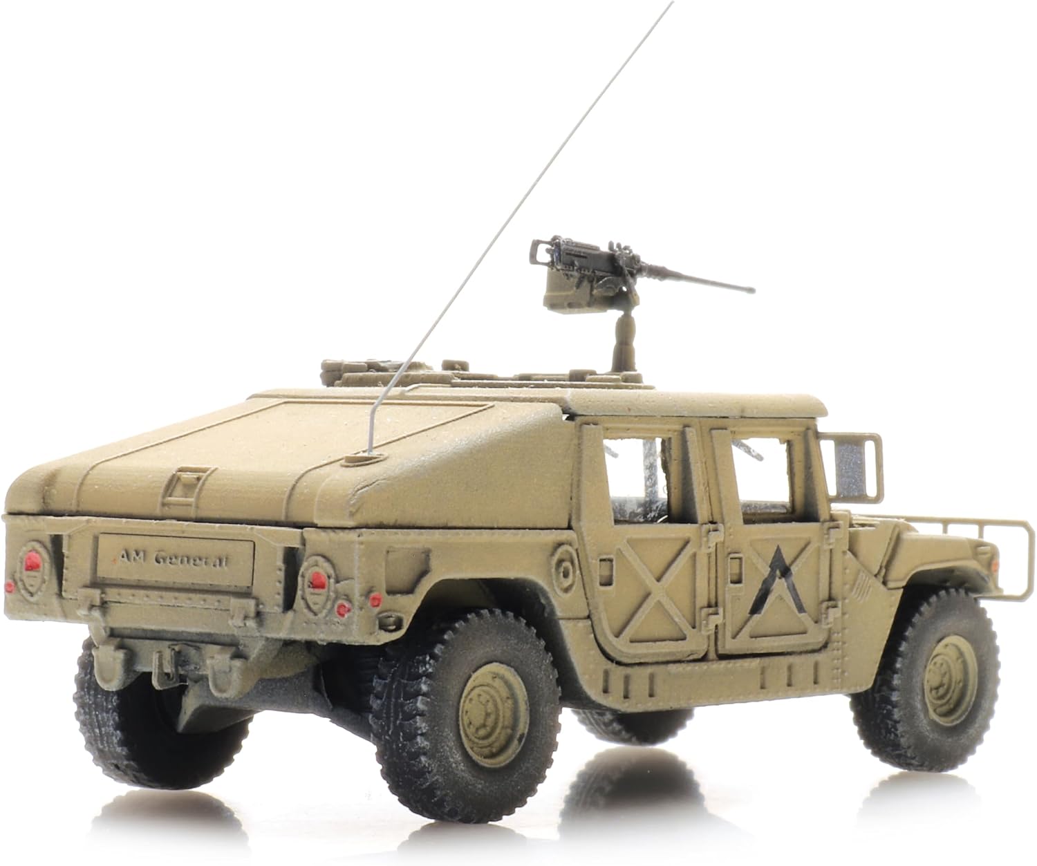 US HMMWV Desert Armored .50 MG 1/87 HO Scale (2.1 inch Miniature Finished Model) (6870538)