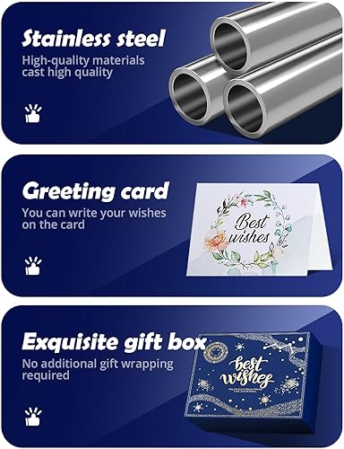 Miniatura 6 de Regalos de boda para parejas 2025 despedida de soltera y regalos de compromiso – His & Hers Mr & Mrs acero inoxidable aislado 20oz vaso y delantal