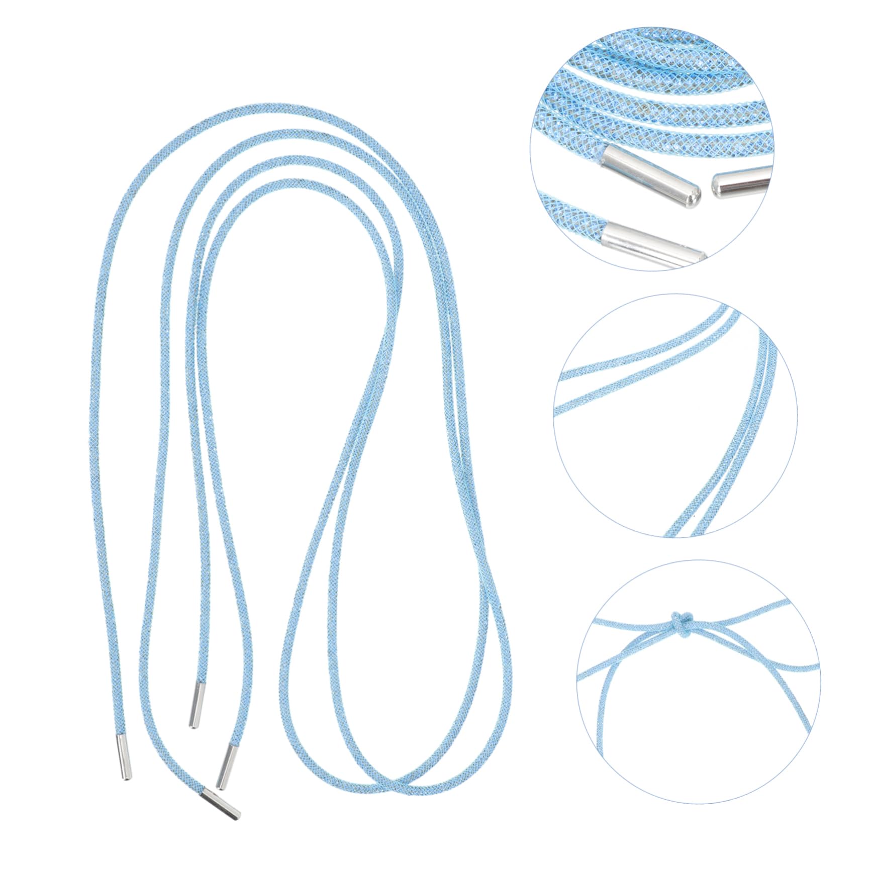 SOIMISS 4paires Lacets Ronds à Paillettes Décoration Brillante Pour Chaussures Pour Accessoiriser Vos Tenues