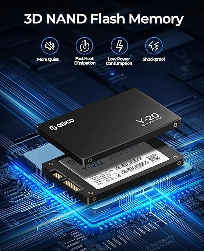 Miniatura 5 de ORICO Unidad interna de estado sólido SSD SATA de 128 GB de 2.5 pulgadas, velocidad de lectura de hasta 500 MBs, SATA III 6 Gbps para computadora