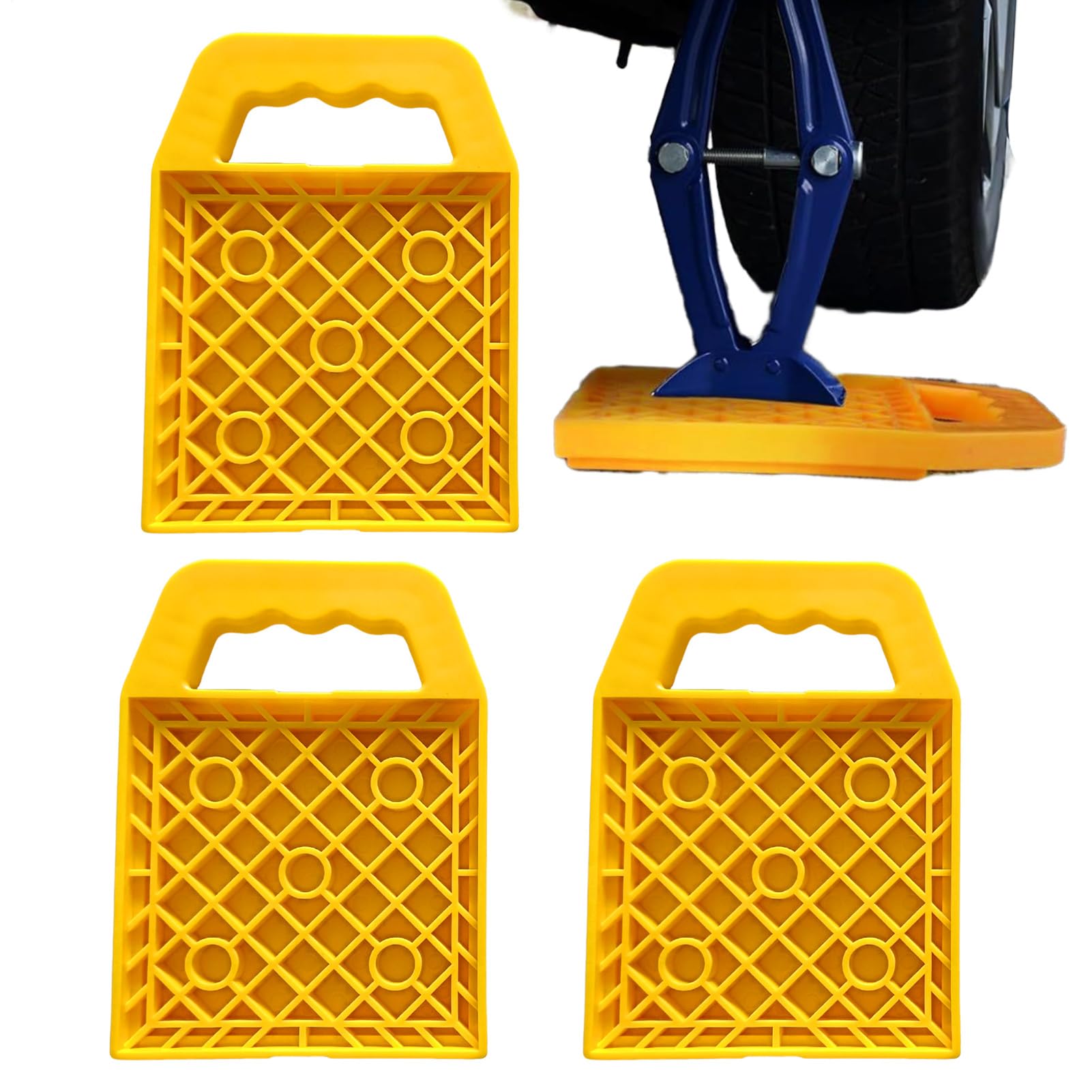 Lot de 4 blocs stabilisateurs antidérapants multi-angles pour camping-car, stationnement, voyage, plage, piscine, camping-car, caravane, pique-nique