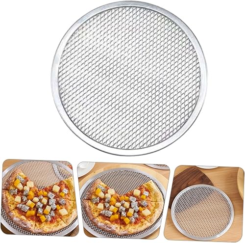 Miniatura 5 de FELTECHELECTR Bandeja redonda para parrilla, bandeja de accesorios para pizza, utensilios de cocina, pantalla de pizza de metal, bandeja para pizza,