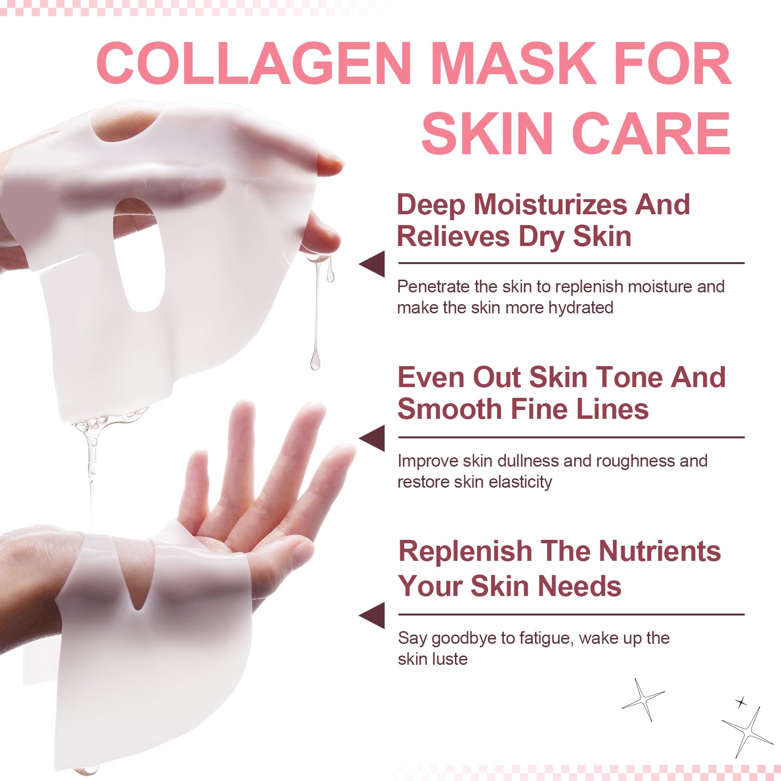 Collagen Face Mask, Collagen Night Wrapping Mask, Overnight Hydrogel Face Mask, Collagen Anti-wrinkle Mask, Intense Hydration - Image 3