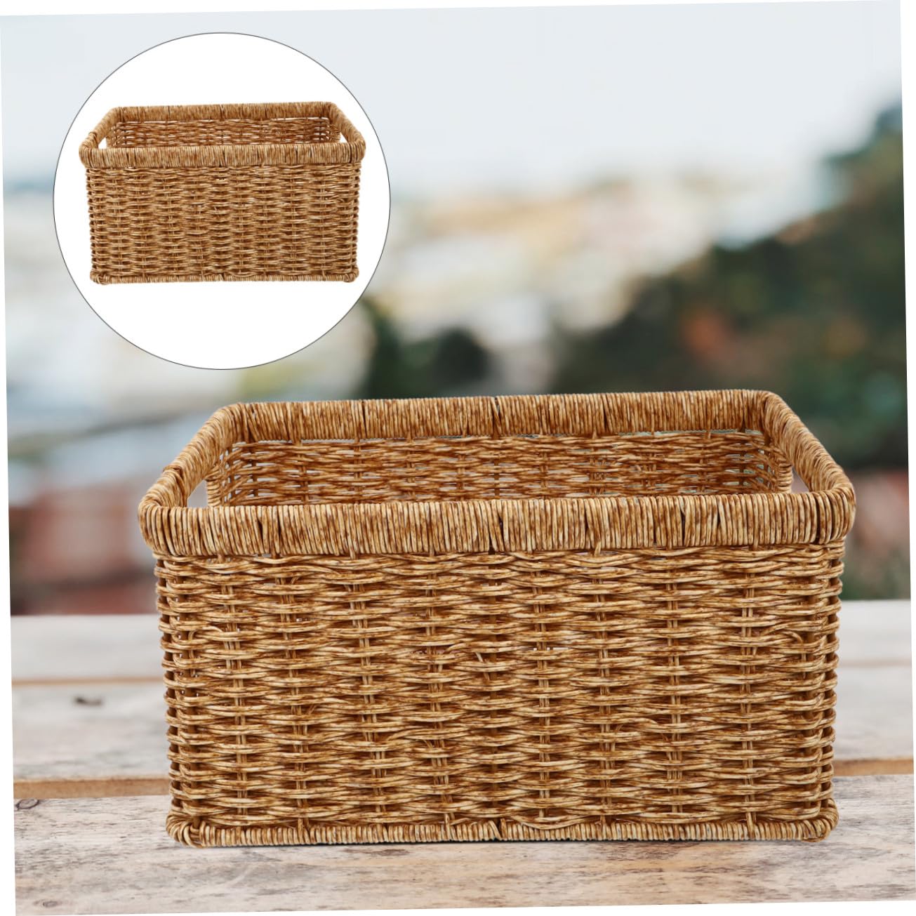 Cabilock Cesta de Clasificación de Plástico Cesta de Recepción de Artículos Varios Gran Capacidad para Habitaciones Infantiles y Cocina de Estilo Natural