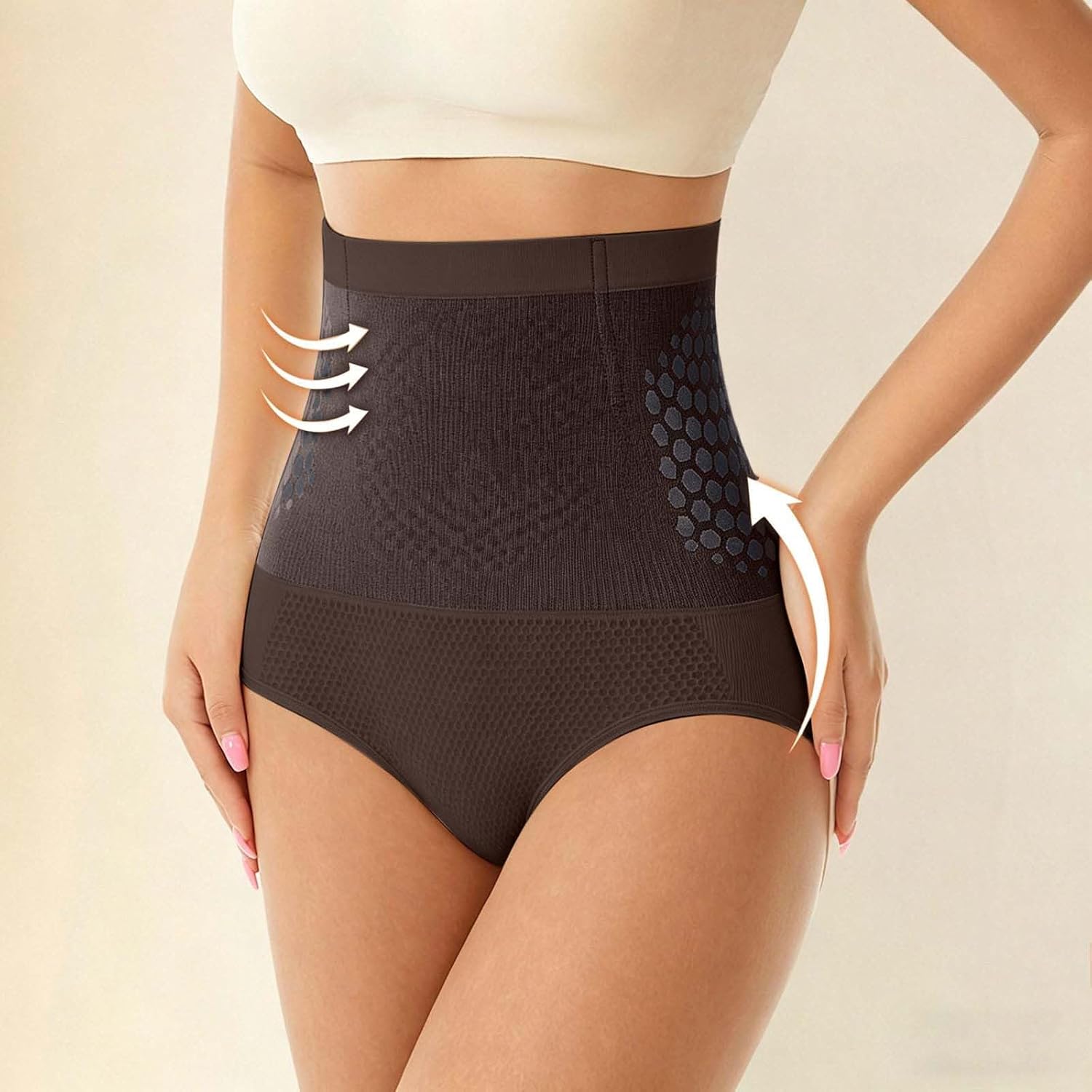 Women's High-Waist Tummy Control Girdle Panties Ladies Panties for Women Full Coverage Seamless Underwear