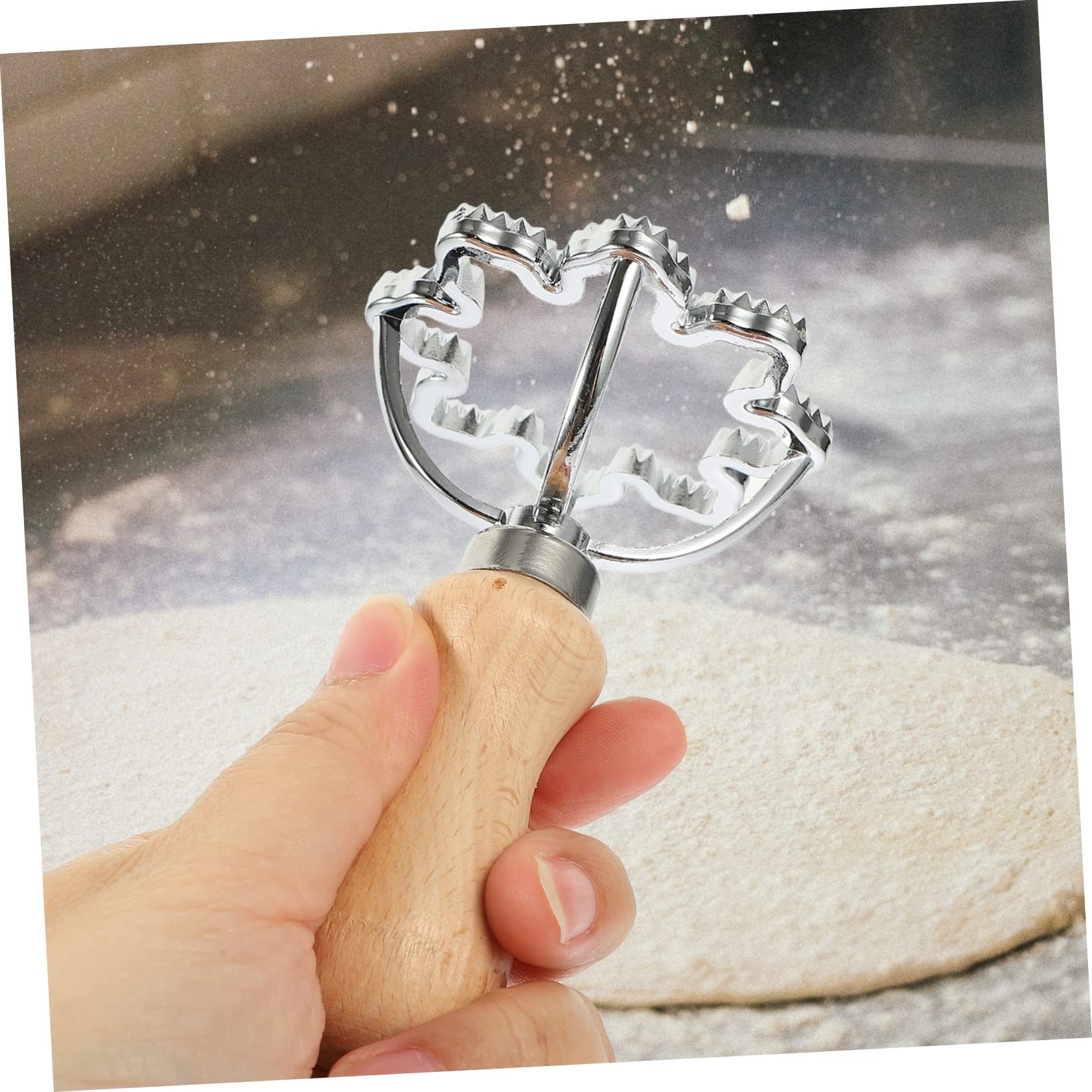 5 Sätze Knödel Haut Prägeform Keksschneider Backen Nudelmaschine Ausstechform Teigschneider Ausstecher Für Knete Multifunktions-keksausstecher Küchenversorgung Holz 2 Stück * 5 MAGICLULU
