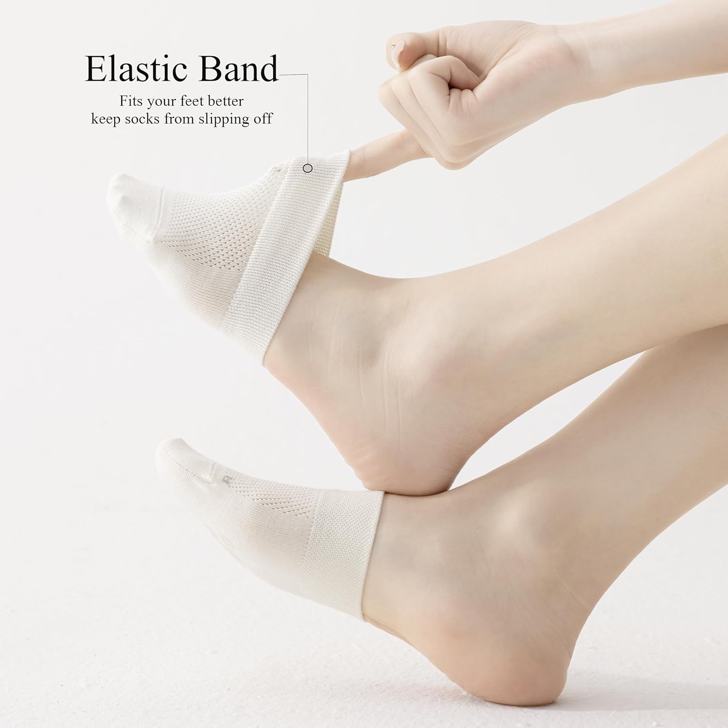 YFUNNLE 8 Pairs Toe Topper Socks for Women,No Show Liner Half Mule Socks with Grip Non Slip - Image 3